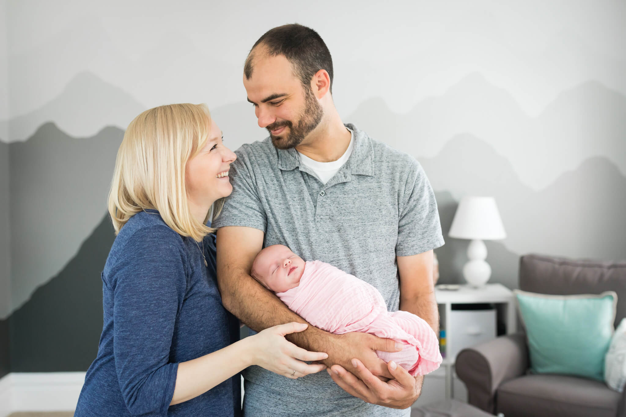 You are currently viewing Pittsburgh Lifestyle Newborn Photographer | Baby Adelaide | Woodland Nursery